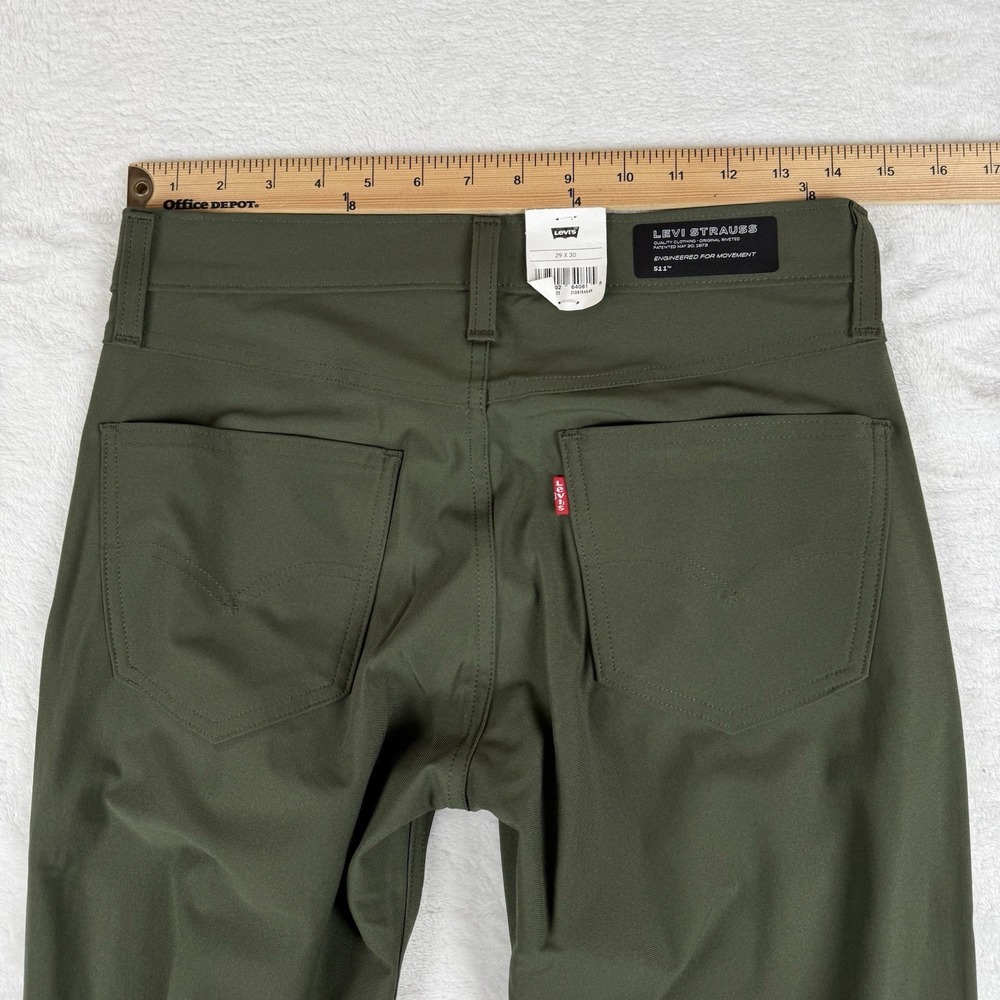 Levi's 511 Slim Tech Stretch Pants Forest Green Men's‎ 29x30 New $69.50 - Picture 6 of 10